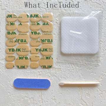 NAIL ANGEL 10pcs Handmade Press On Nail Tips Red Rhinestone French XXL Long Coffin Types Artifical Nails Party Nails Glitter Rhinestones ZJ-02 (M)