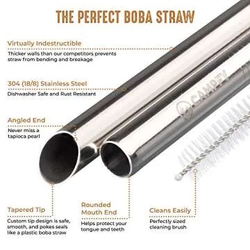 CAMPFY Reusable Boba Cup Set - Eco-Friendly Drinkware