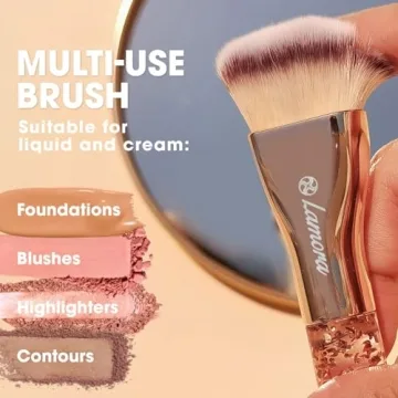 LAMORA Heart Shaped Kabuki Brush for Flawless Makeup
