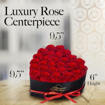 GLAMOUR BOUTIQUE Heart Box with 27 Preserved Roses
