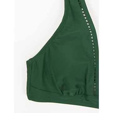 CUPSHE Floral Plunge Mid Waisted Bikini for Women