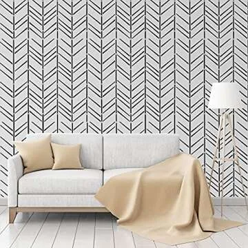 8 Reusable Geometric Wall Stencils for Home Decor