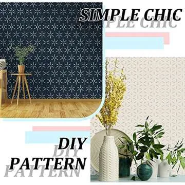 8 Reusable Geometric Wall Stencils for Home Decor