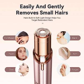 Aneagle Facial Hair Remover for Women,Painless Hair Shaver Rechargeable with LED Light, Flawless Lad...