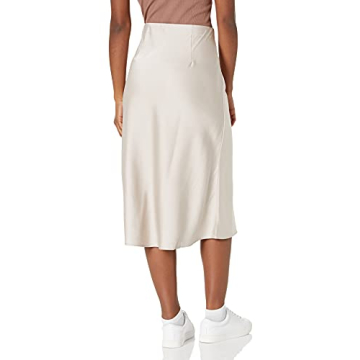 Chic and Versatile Maya Silky Slip Skirt - Silver Cloud
