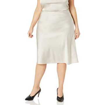 Chic and Versatile Maya Silky Slip Skirt - Silver Cloud
