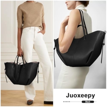 Juoxeepy Work Bag Stylish Faux Leather Tote for Women