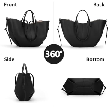 Juoxeepy Work Bag Stylish Faux Leather Tote for Women