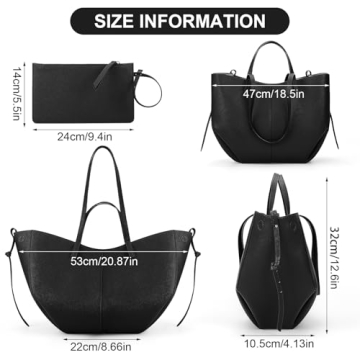 Juoxeepy Work Bag Stylish Faux Leather Tote for Women