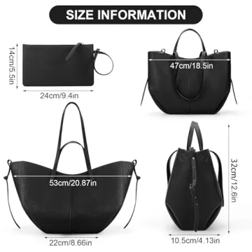 Juoxeepy Work Bag Stylish Faux Leather Tote for Women