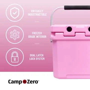 CAMP-ZERO 12L-12.6 Quart Portable Hard Cooler Ice Chest, Perfect for Drinks, Lunch, Beach, Picnics, ...