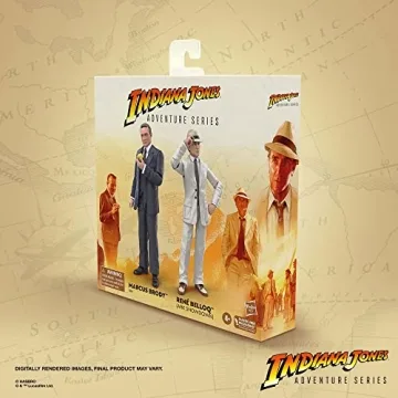 Indiana Jones Adventure Figures Marcus Brody & René Belloq Set