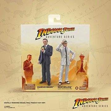 Indiana Jones Adventure Figures Marcus Brody & René Belloq Set