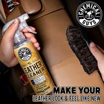 Chemical Guys SPI_208 Colorless and Odorless Leather Cleaner for Car Interiors, Furniture, Apparel, ...