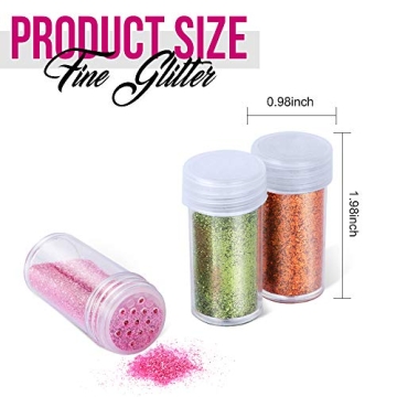 Stunning 48-Color Glitter Set for Crafts and Makeup