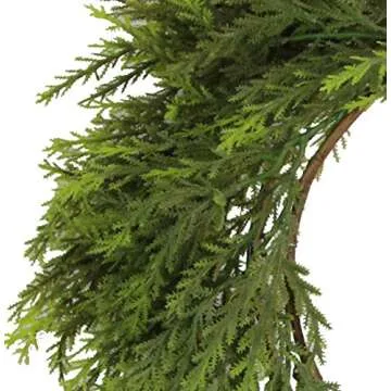 Admired 25" Faux Cedar Wreath for Christmas Decor