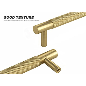 Elegant RZDEAL Solid Brass Cabinet Pulls - 4Pcs Gold Handles