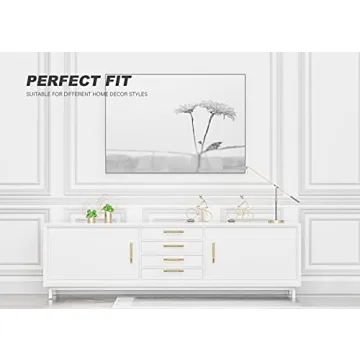 Elegant RZDEAL Solid Brass Cabinet Pulls - 4Pcs Gold Handles