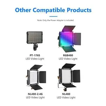 Neewer 12V 3A Power Adapter for 480 LED Lights