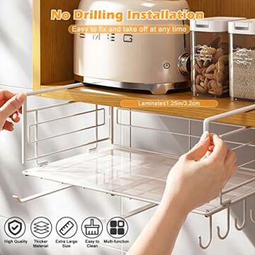 Multi-function Under Shelf Basket Storage Rack - Color You