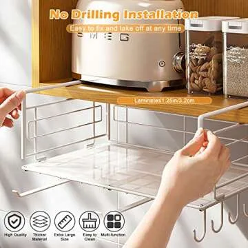 Multi-function Under Shelf Basket Storage Rack - Color You