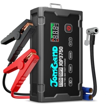 JOMGAND JQP3750 Jump Starter with Air Compressor for Safety and Convenience