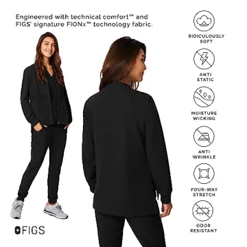 Stylish Women’s Scrub Jacket - FIGS Bellery Collection