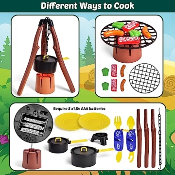 Kids Play Tent with Camping Toys for Toddlers Indoor Outdoor Fun