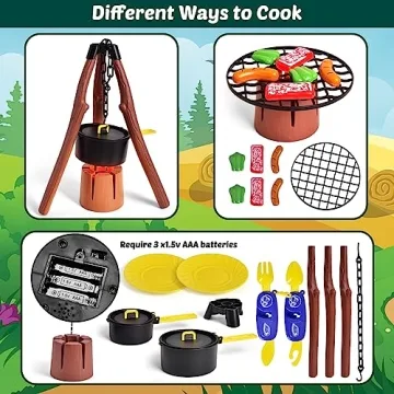 Kids Play Tent with Camping Toys for Toddlers Indoor Outdoor Fun