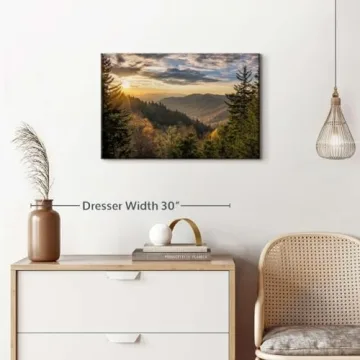 Vibrant Smoky Mountains Canvas Wall Art for Nature Lovers
