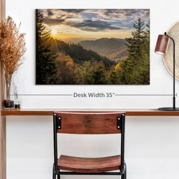 Vibrant Smoky Mountains Canvas Wall Art for Nature Lovers
