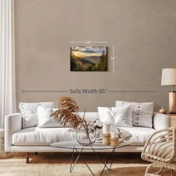 Vibrant Smoky Mountains Canvas Wall Art for Nature Lovers