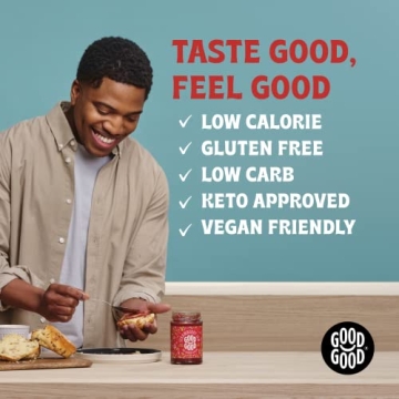 GOOD GOOD Strawberry Jam No Added Sugar Keto and Vegan