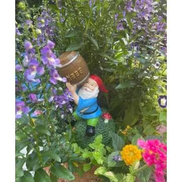 Gnometastic Gnomes Drunk Gnome, Funny Garden Gnomes Decorations for Yard, Outdoor Lawn Ornaments - Drinking Garden Gnome Statue 8.45in - Naughty Gnomes for Outside, Home Decor