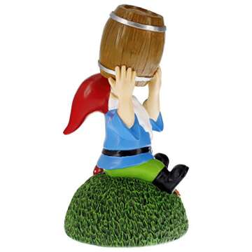 Gnometastic Gnomes Drunk Gnome, Funny Garden Gnomes Decorations for Yard, Outdoor Lawn Ornaments - Drinking Garden Gnome Statue 8.45in - Naughty Gnomes for Outside, Home Decor