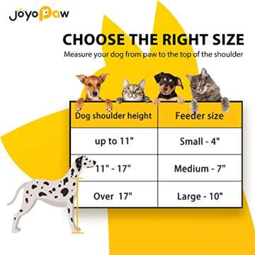 JoyoPaw Bamboo Elevated Dog Bowls for All Dogs 10" Tall