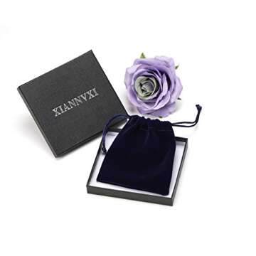 XIANNVXI Rose Quartz Healing Crystal Stone Point Pendant Necklace Natural Spiritual Reiki Quartz Hexagonal Gemstone Jewelry Necklaces for Women