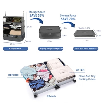 TABITORA Portable Hanging Travel Organizer XL - Smart Packing Solution