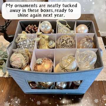 VENO Champagne Flutes Storage Box With Lid and Handles for Stemware Storage, Transport, Moving and Protection, Cardboard Dividers Included for 12 Glasswares