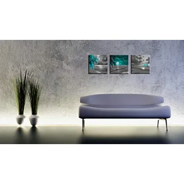 Teal Coastal Beach Canvas Art Set for Home Decor