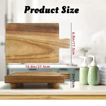 Handmade Wooden Tray for Stylish Kitchen and Bathroom
