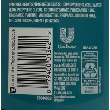 Degree Men Deodorant, Intense Sport 3 oz, Pack of 4