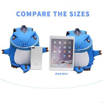 HANZE Cute Dinosaur Backpack for Kids - Waterproof & Fun
