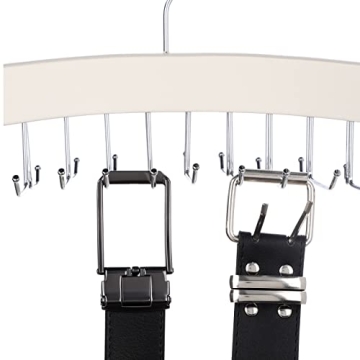 Jetec 24 Hooks Wooden Tie Rack Hanger for Closet