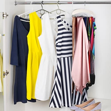 Jetec 24 Hooks Wooden Tie Rack Hanger for Closet