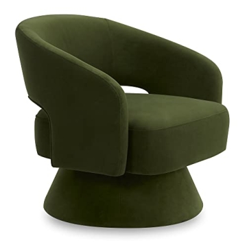 CHITA Swivel Accent Chair - Elegant Velvet Barrel Chair for Every Space