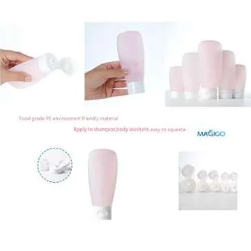 MAGIGO TSA Approved Pink Travel Bottle Set 16 Pack