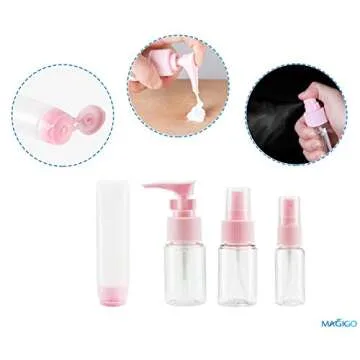 MAGIGO TSA Approved Pink Travel Bottle Set 16 Pack