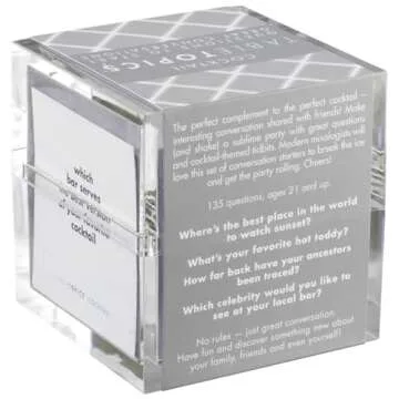 TableTopics Cocktail - 135 Conversation Starter Cards for Parties Featuring Questions, Facts, Quotes, and Mixed Drink Recipes, Fun Icebreaker Game