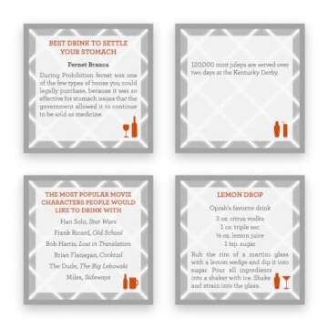 TableTopics Cocktail - 135 Conversation Starter Cards for Parties Featuring Questions, Facts, Quotes, and Mixed Drink Recipes, Fun Icebreaker Game